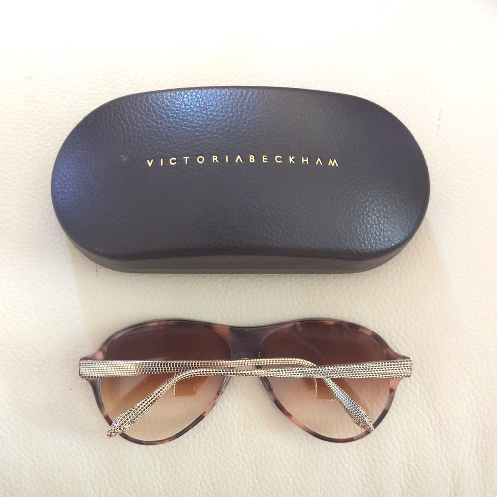 Victoria Beckham Beige Acetate Sunglasses